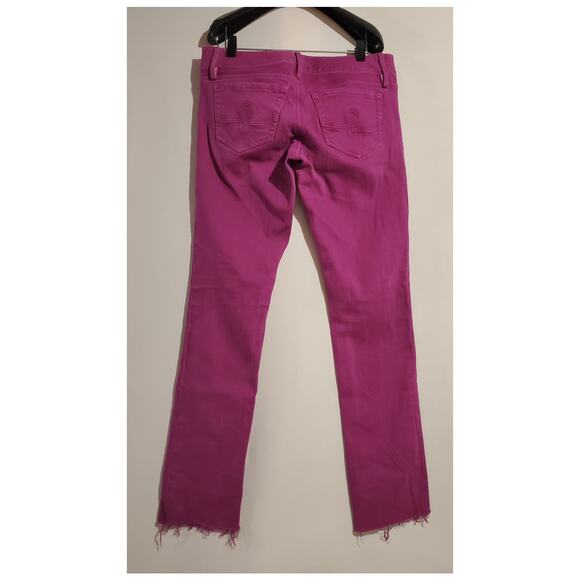 Lilly Pulitzer Worth Straight Raw Hem Jeans Womens Size 4 Fuschia Pink Cotton - Picture 2 of 12